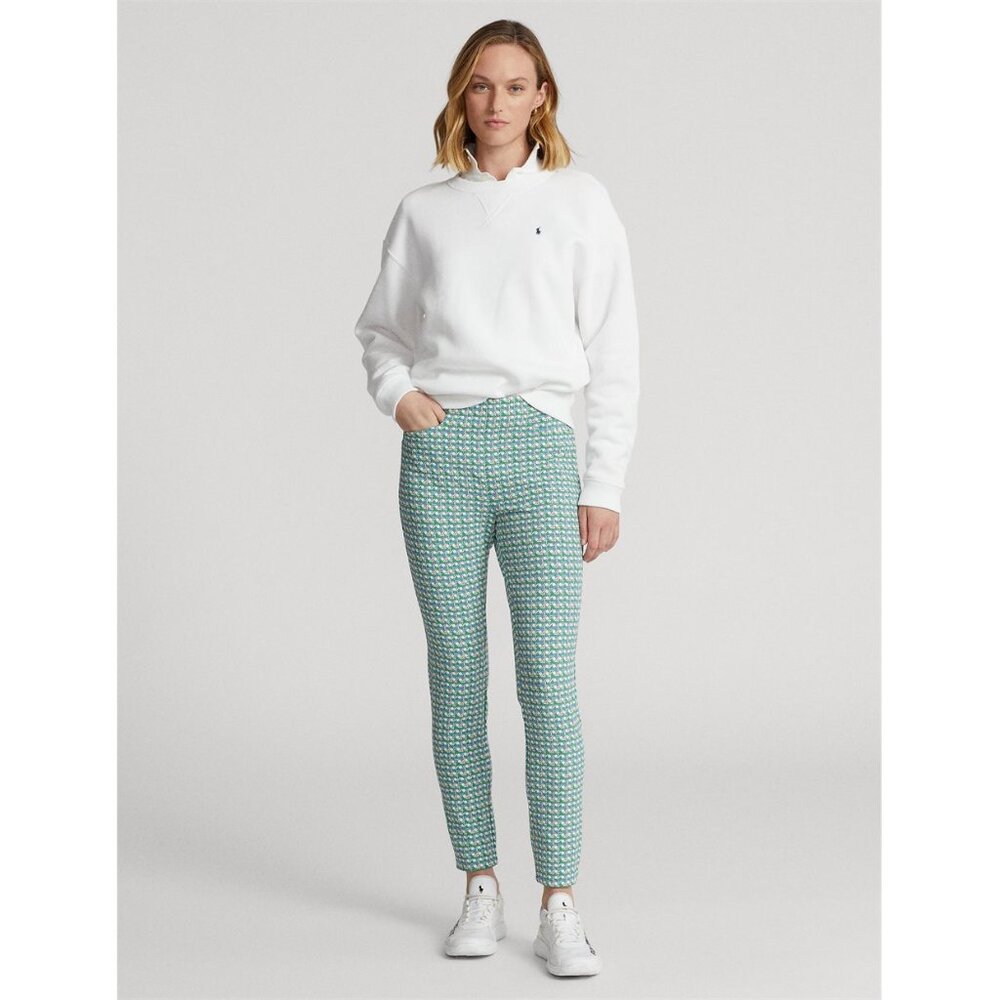 NWT Women's Ralph Lauren LRX Golf Eagle Stretch Print Pants Spring Wicker Size 4